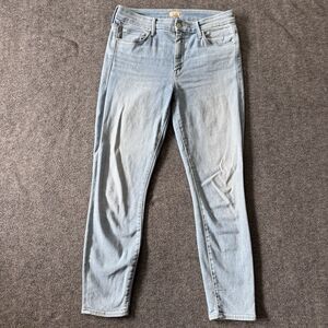 Mother The Looker Crop Jeans Swimming Pool Sunday Skinny Size 29 Blue Jeans